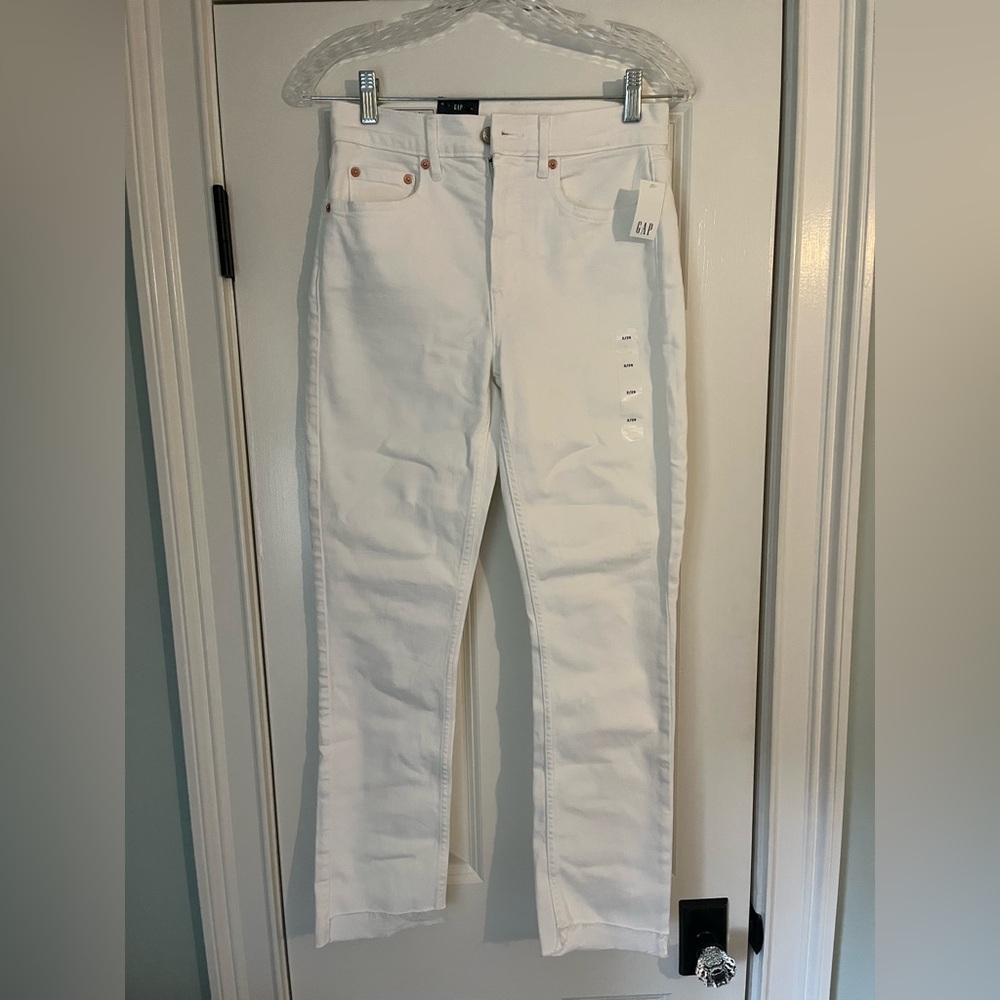 GAP Vintage Slim High Rise White Jeans Size 26 or 2 NWT - Picture 2 of 7